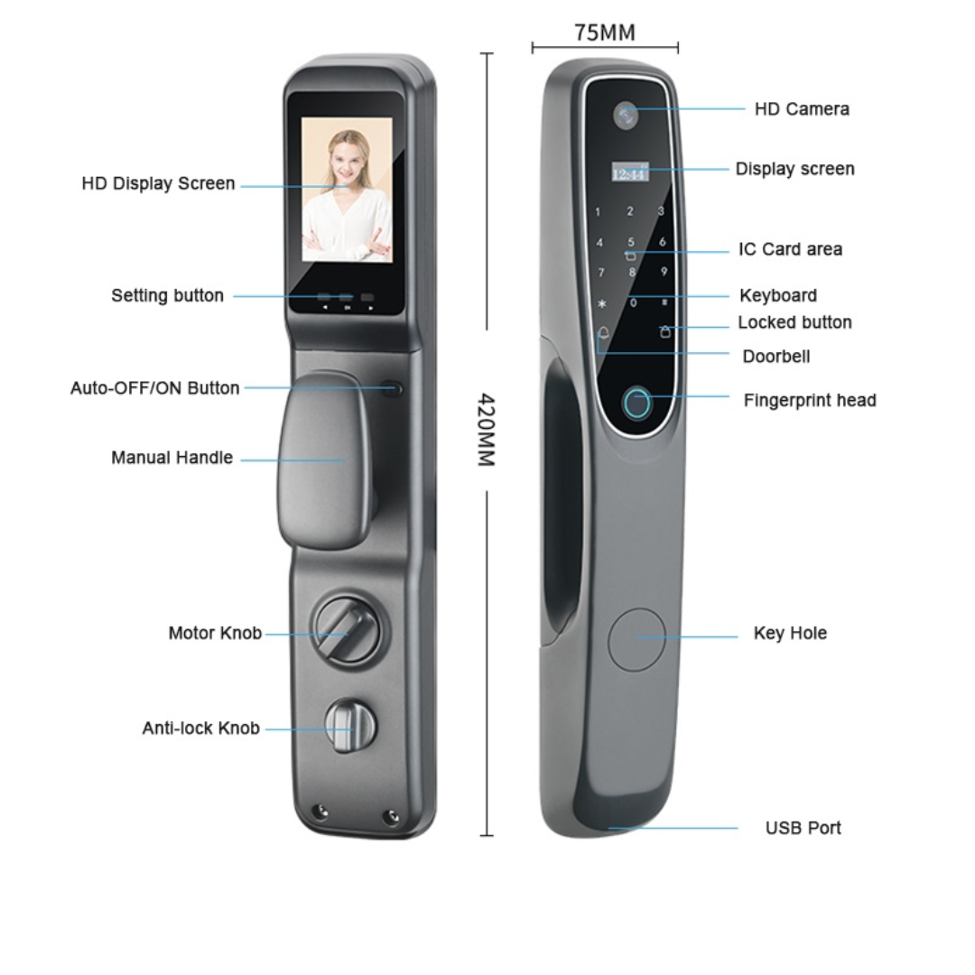 Cerradura Digital Elegance WIDE (WIFI Tuya Smart)